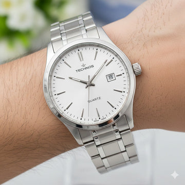 Technos Men's Stylish Silver